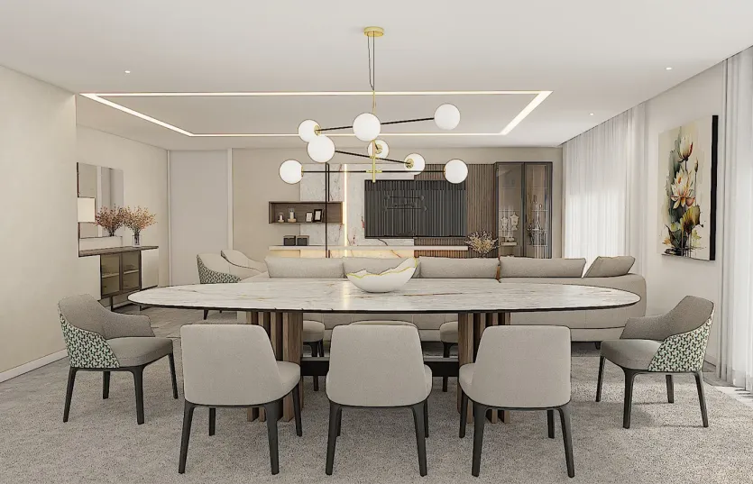 Render de Sala de Jantar