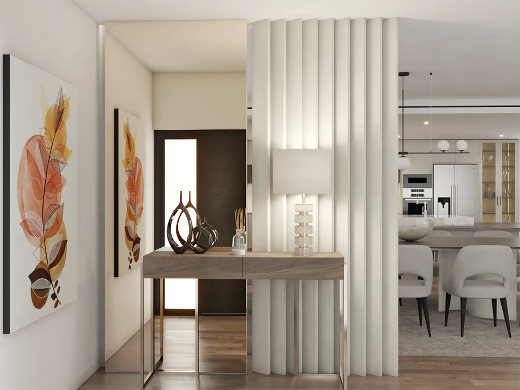 Render do Hall de Entrada do Projeto P.A