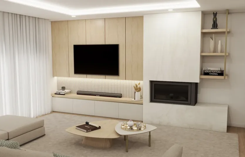 Render de Sala de estar