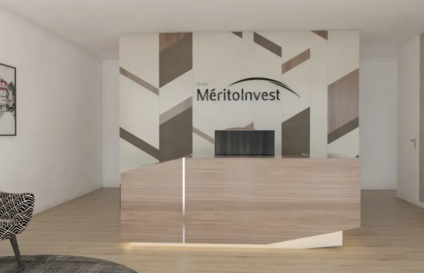 Render de Escritório da Mérito Invest