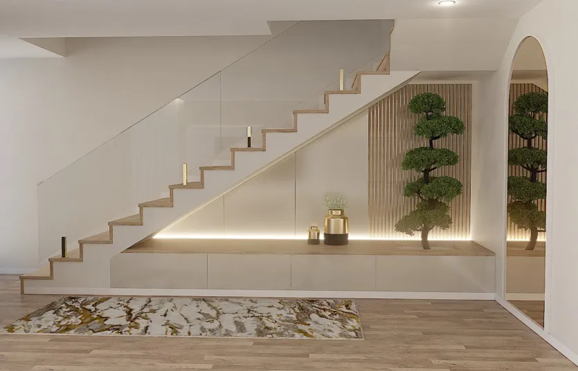 Render de hall de entrada