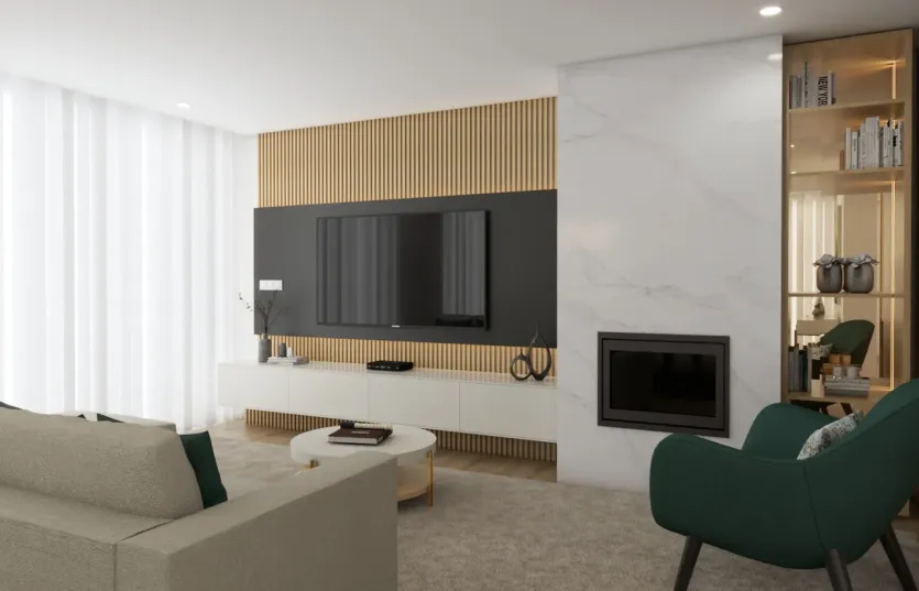 Render de Sala de estar