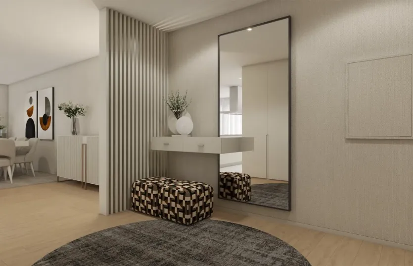 Render de Zona de circulação